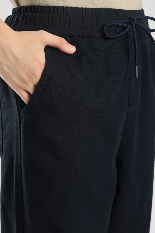 Linen Loose Fit Pant Navy Blue