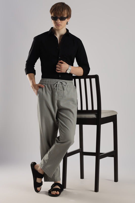 Linen Loose Fit Pant Grey