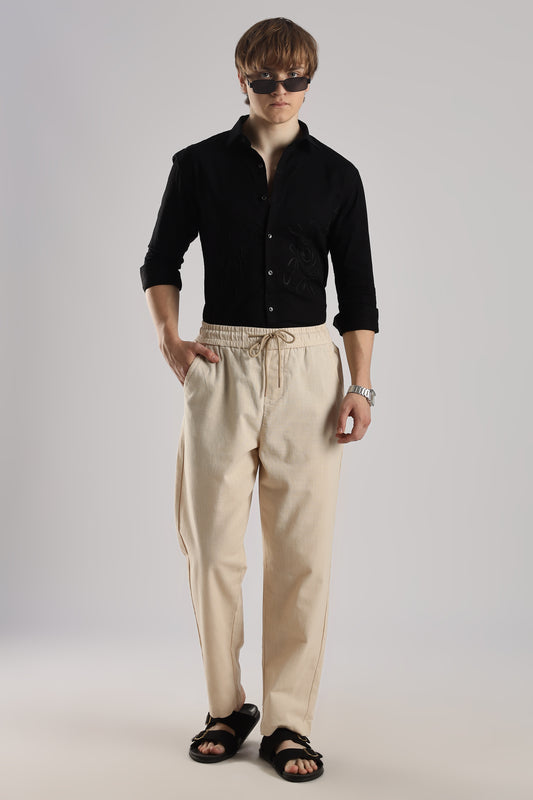 Linen Loose Fit Pant Light Beige