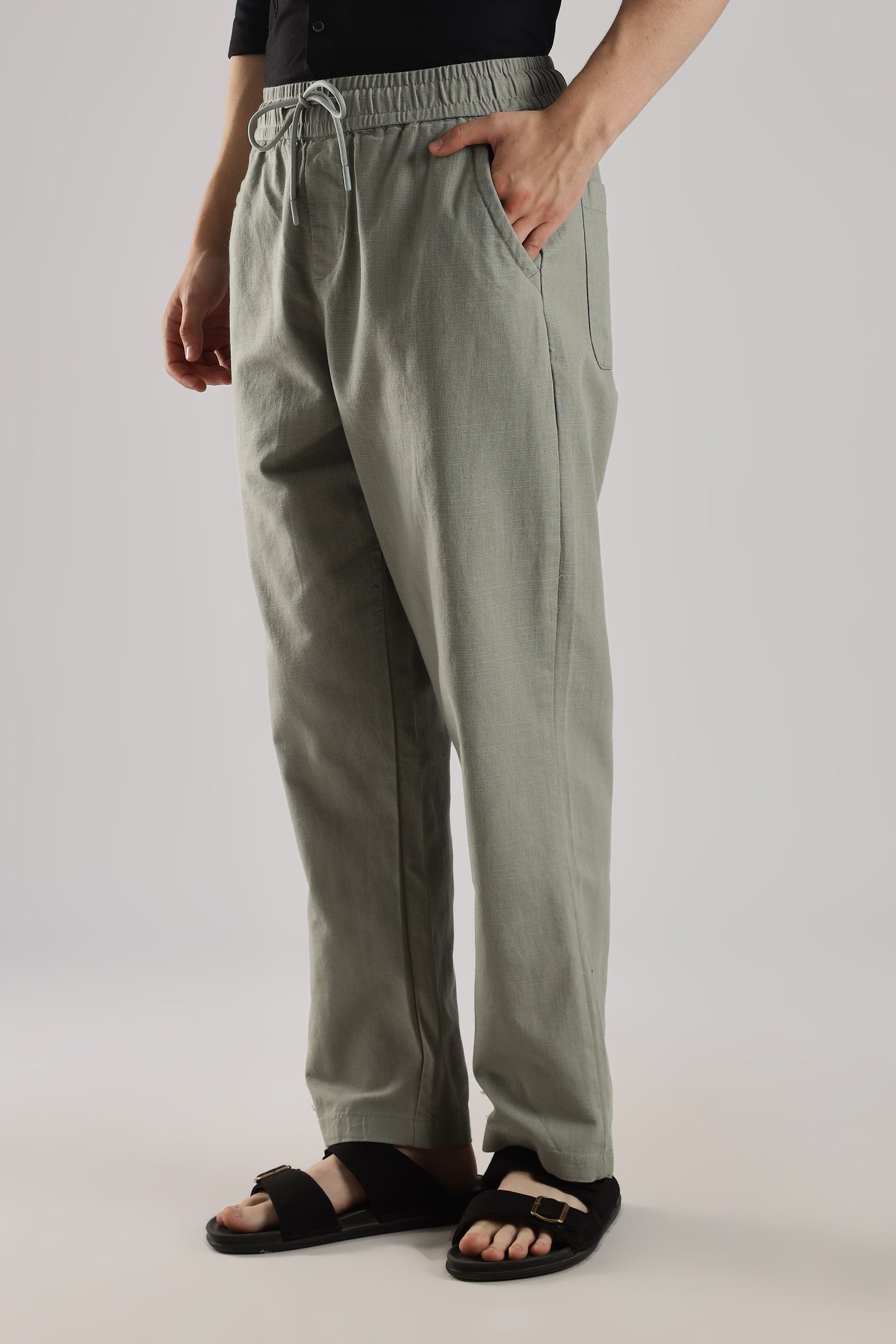 Linen Loose Fit Pant Pastel Green