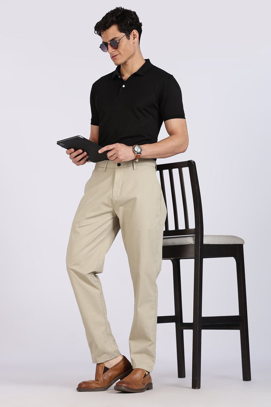 Cotton Chinos Pant Stone Beige