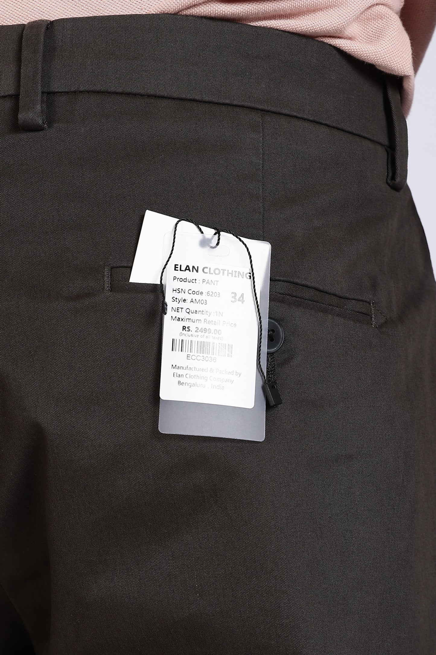 Cotton Chinos Pant Coffee Brown.