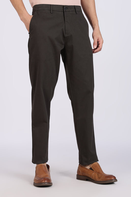Cotton Chinos Pant Coffee Brown.