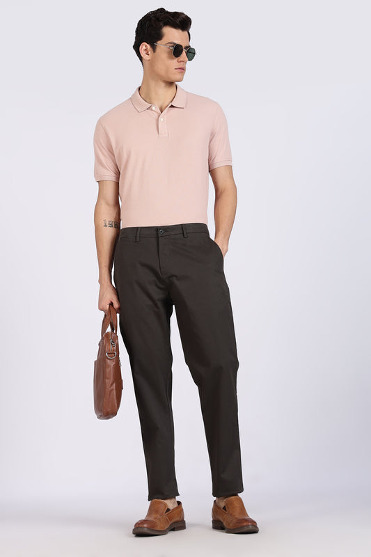 Cotton Chinos Pant Coffee Brown.