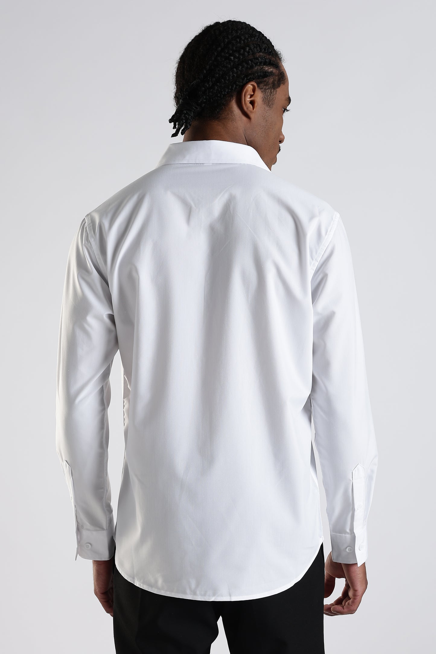 Regular Fit White Embroidery Shirt