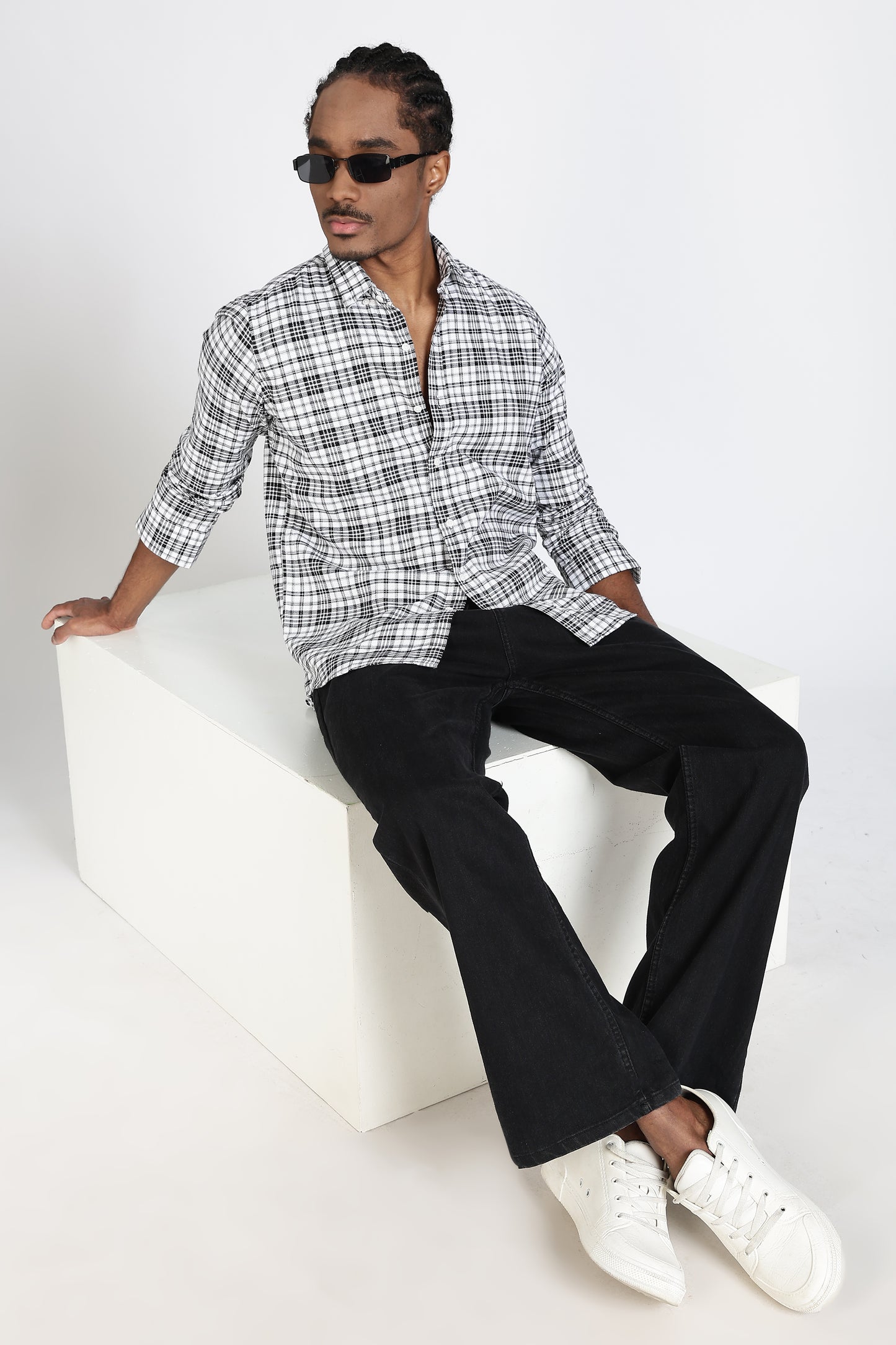 Regular Fit Check Design Cotton Shirt