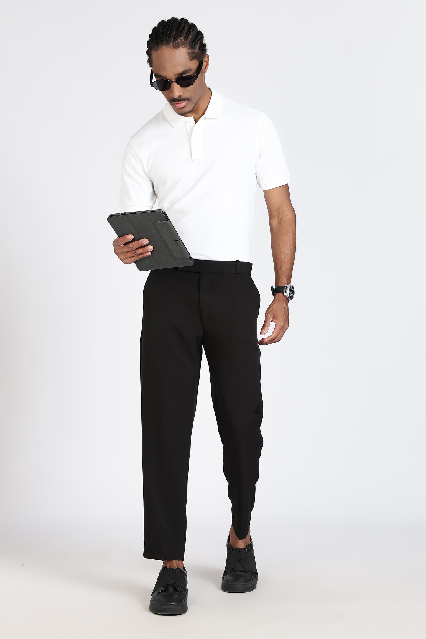 Formal Barbie Fabric Black Trouser