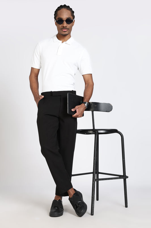 Formal Barbie Fabric Black Trouser