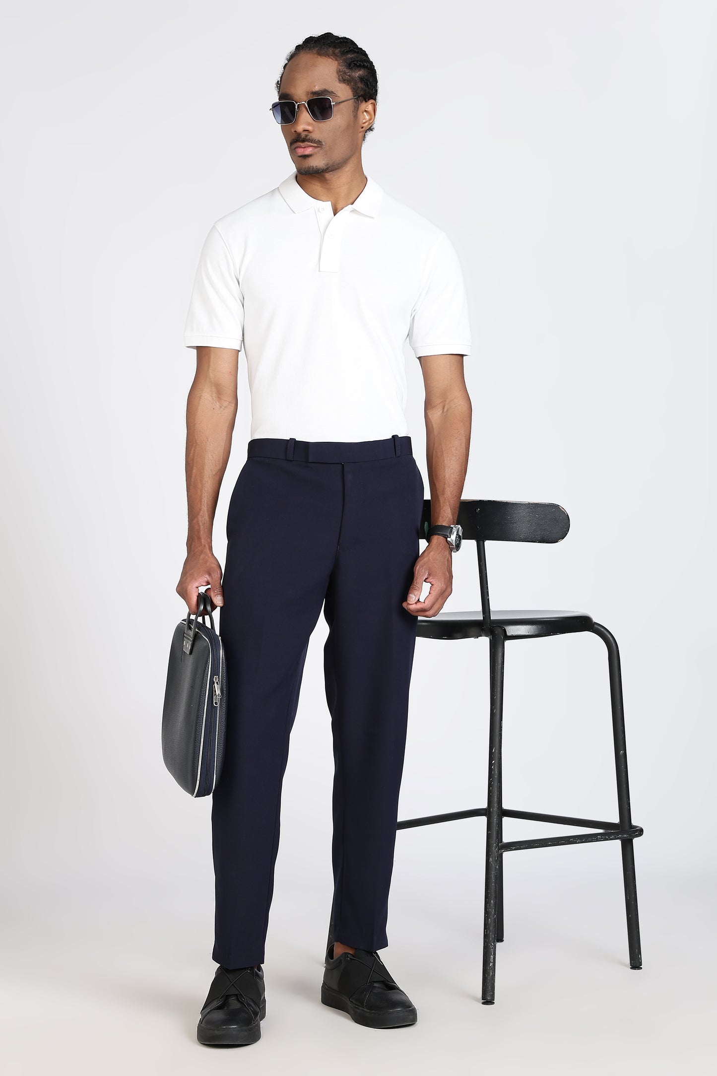 Formal Barbie Fabric Navy Blue Trouser