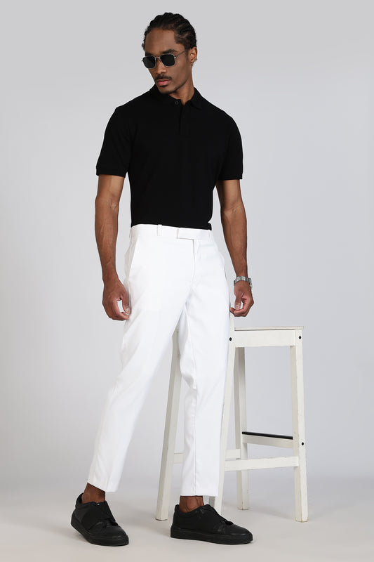 Formal Barbie Fabric White Trouser