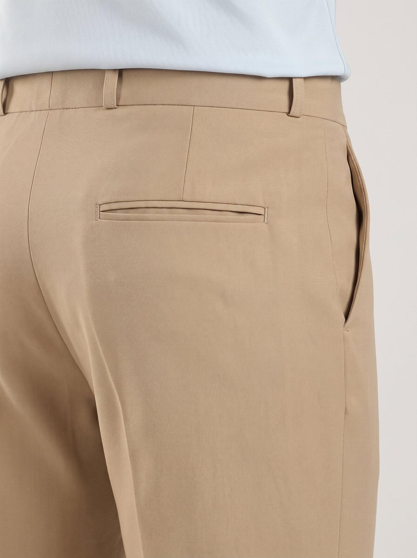 Sand Beige Signature Armani-Finish Bootcut Trousers