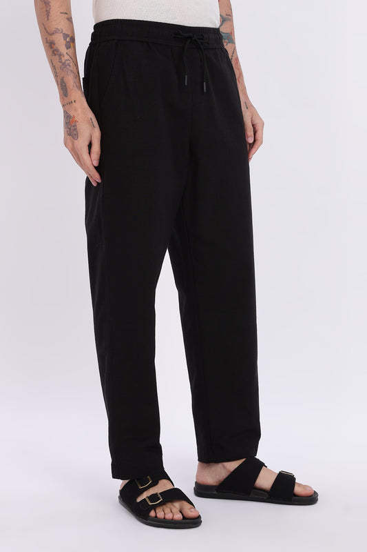Linen Loose Fit Pant Black