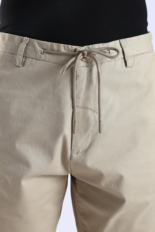 Slim Fit Khaki Rfd Cotton Shorts