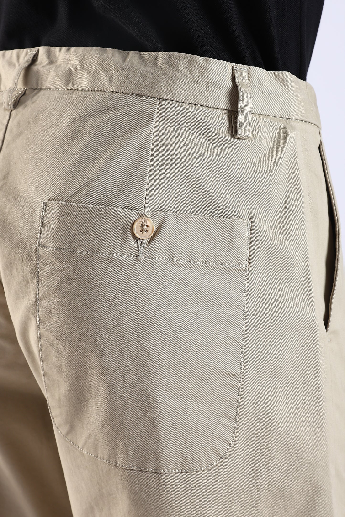 Slim Fit Khaki Rfd Cotton Shorts