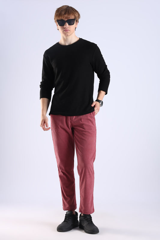 Regular Fit Cordurey Pink Trouser