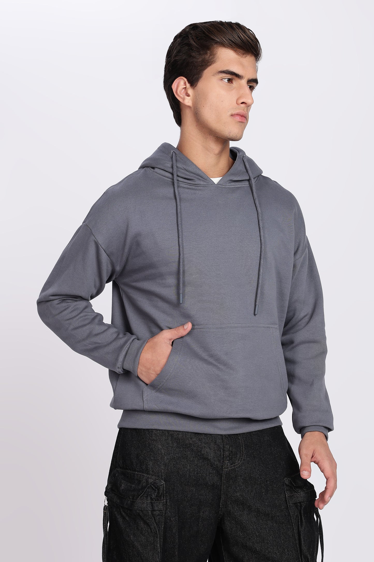 Iron Grey Minimal Hoodie