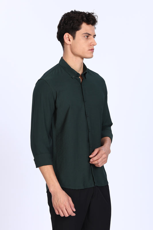 Regular Fit Dark Green Shirt