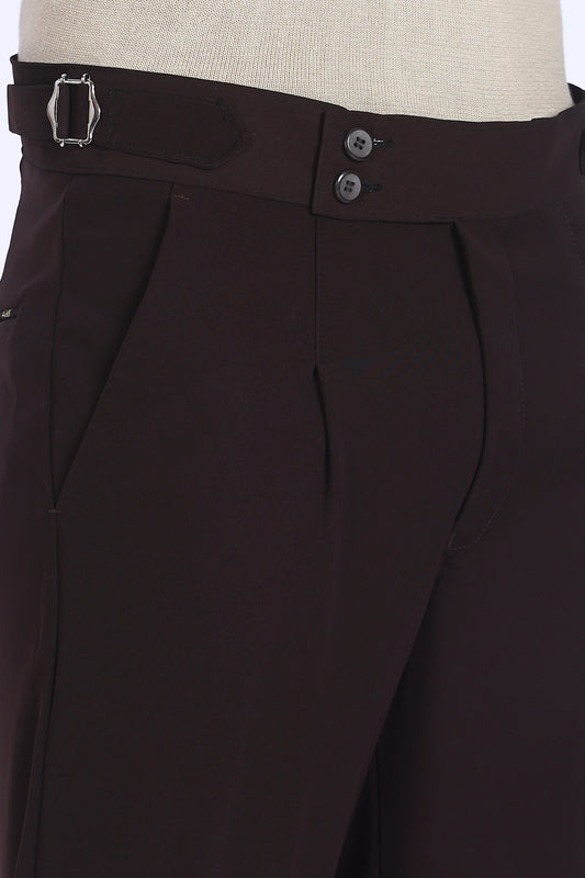 Regular Fit Deep Brown Armani Gurkha Trousers