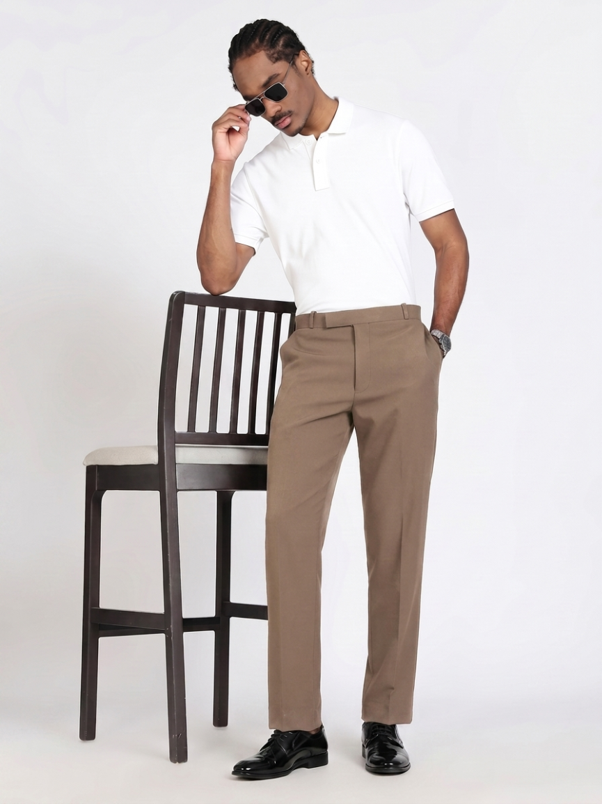 Formal Barbie Fabric Mushroom Brown Trouser