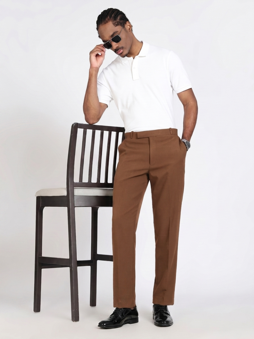 Formal Barbie Fabric Caramel Brown Trouser