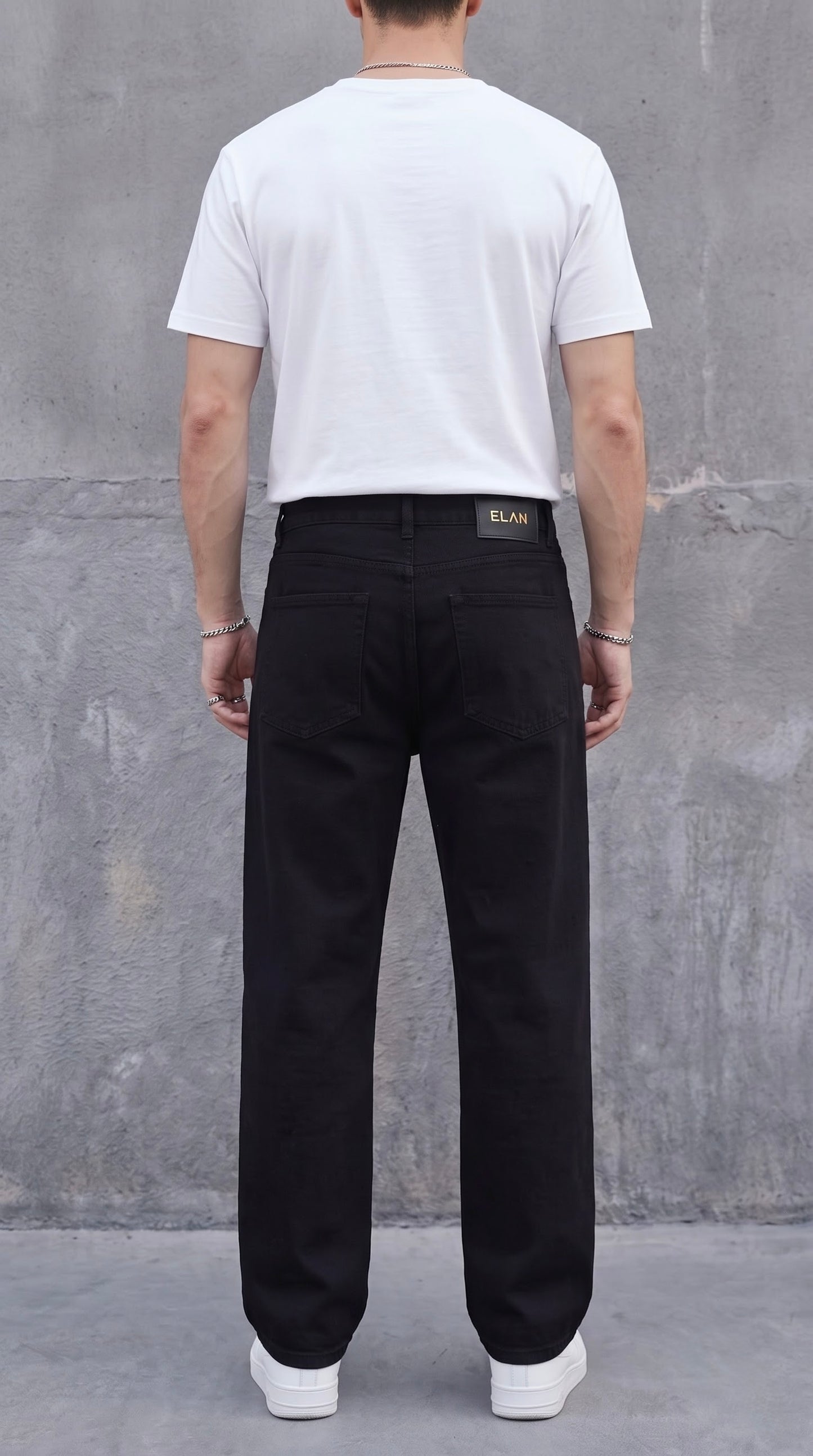 Black Straight Fit Denim