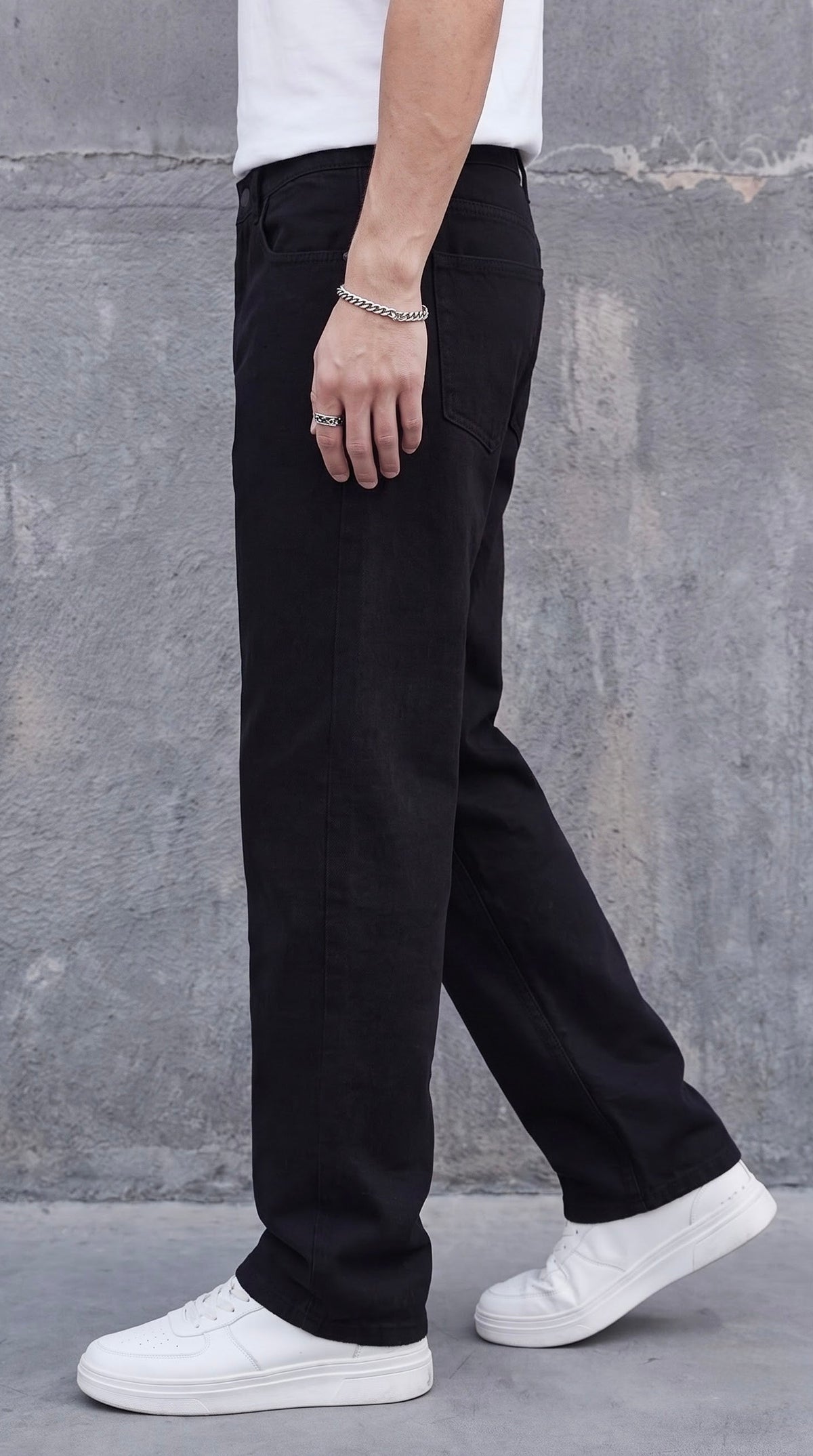 Black Straight Fit Denim