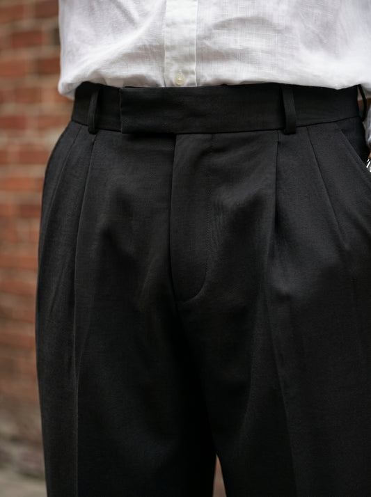 Black loose fit korean pants