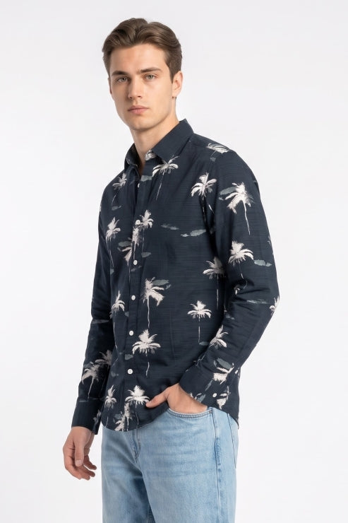Coconut Tree Print Regular Fit Shirt
