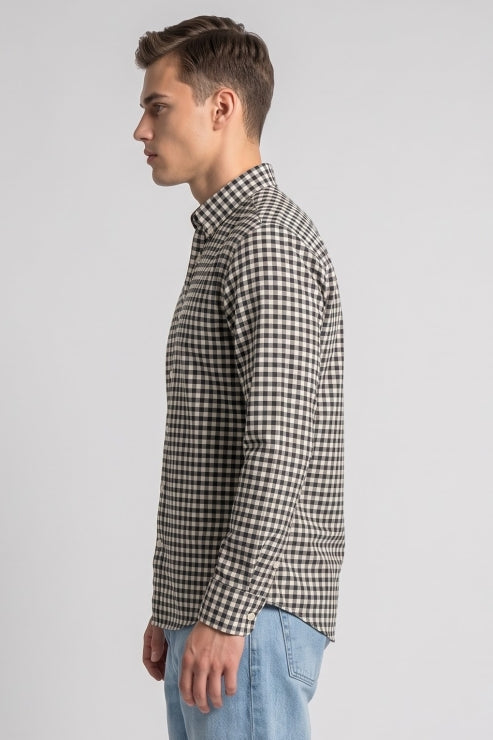 Micro Check Regular Fit Shirt