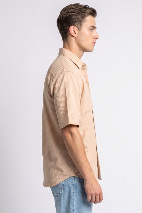 Peach Regular Fit Shirt
