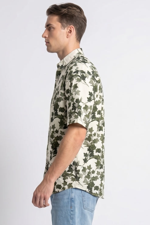Halfsleeve Printed Regular Fit Shirt
