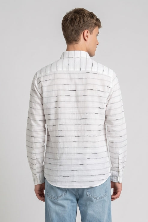 Horizontal Stripe Oxford Shirt