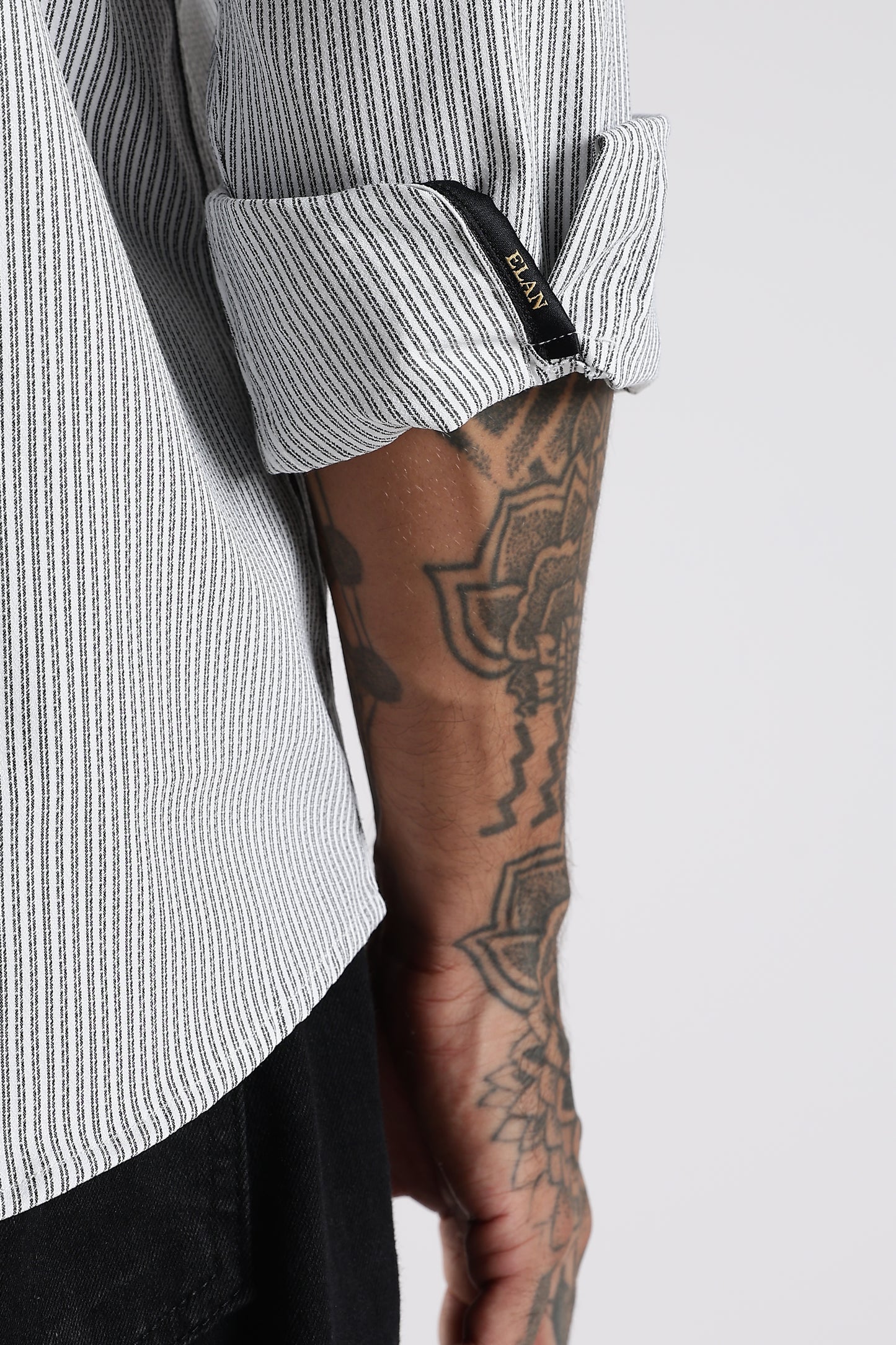 Regular Fit White Micro Pinstripe Shirt