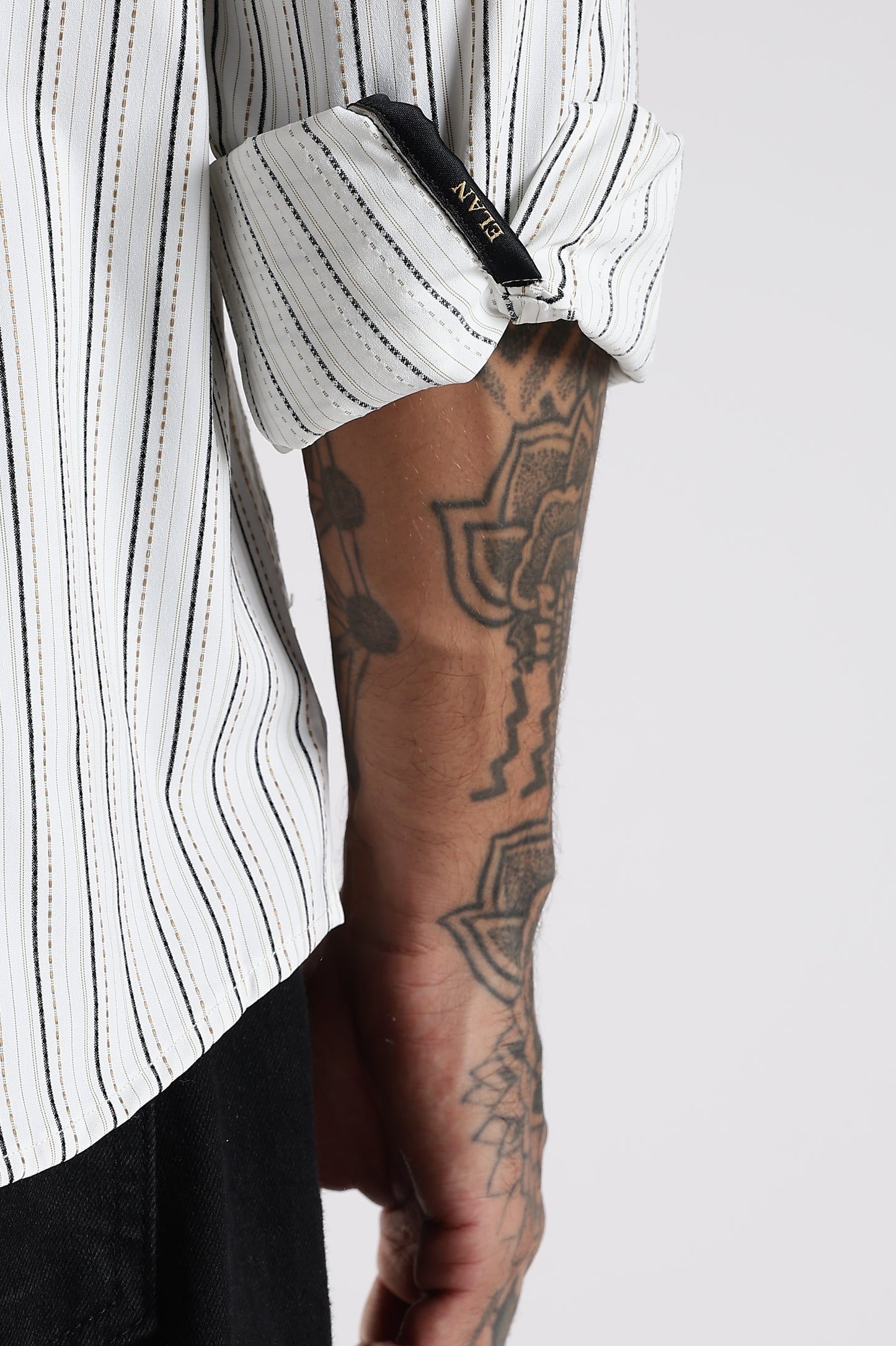 Regular Fit White Vertical Pinstripe Shirt