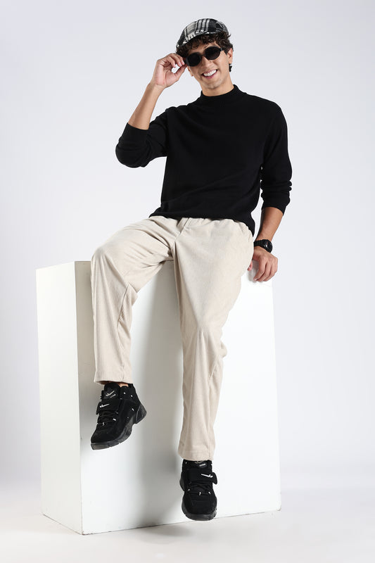 Regular Fit Courdrey Pants Beige