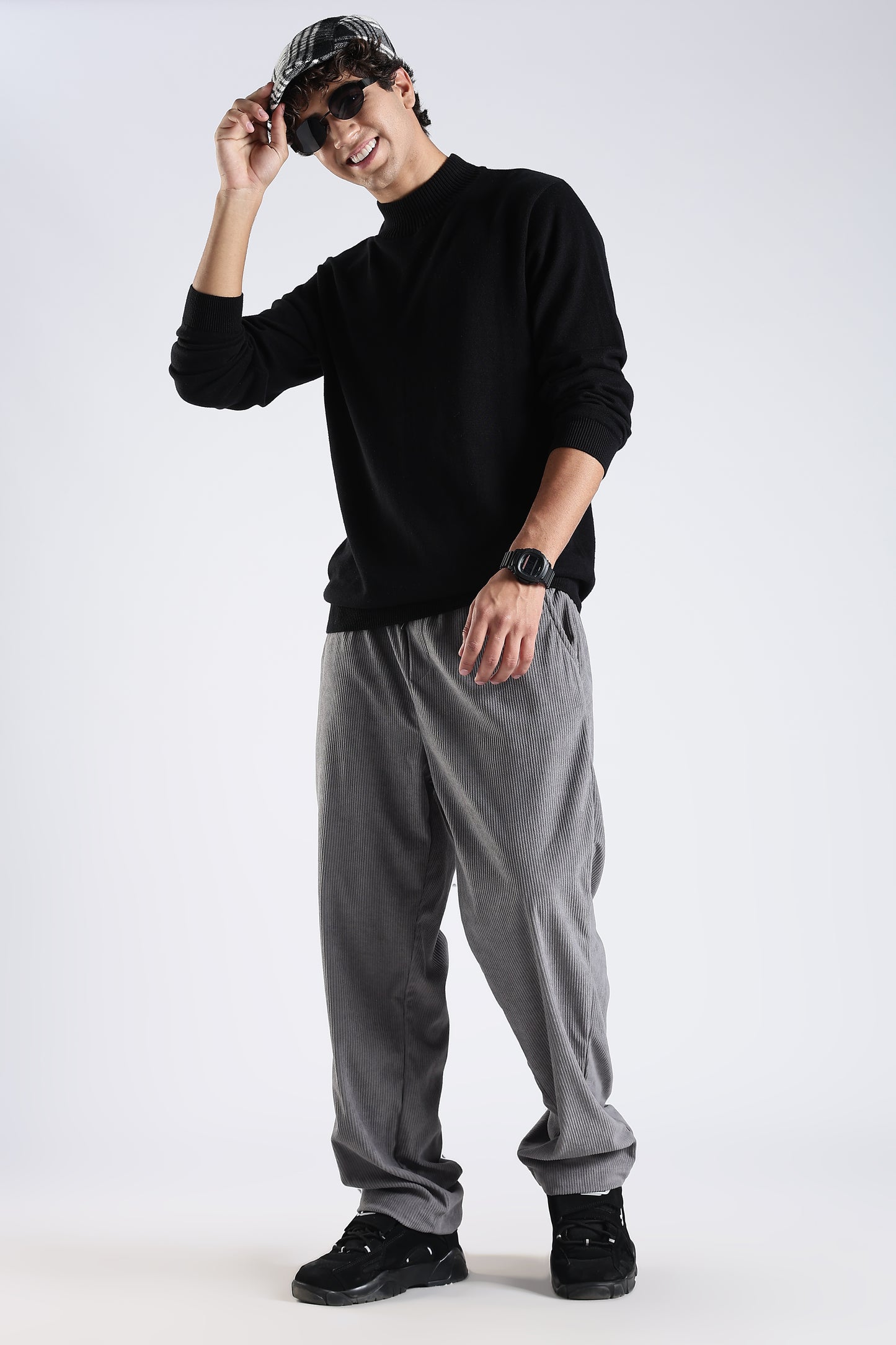 Regular Fit Courdrey Pants Grey