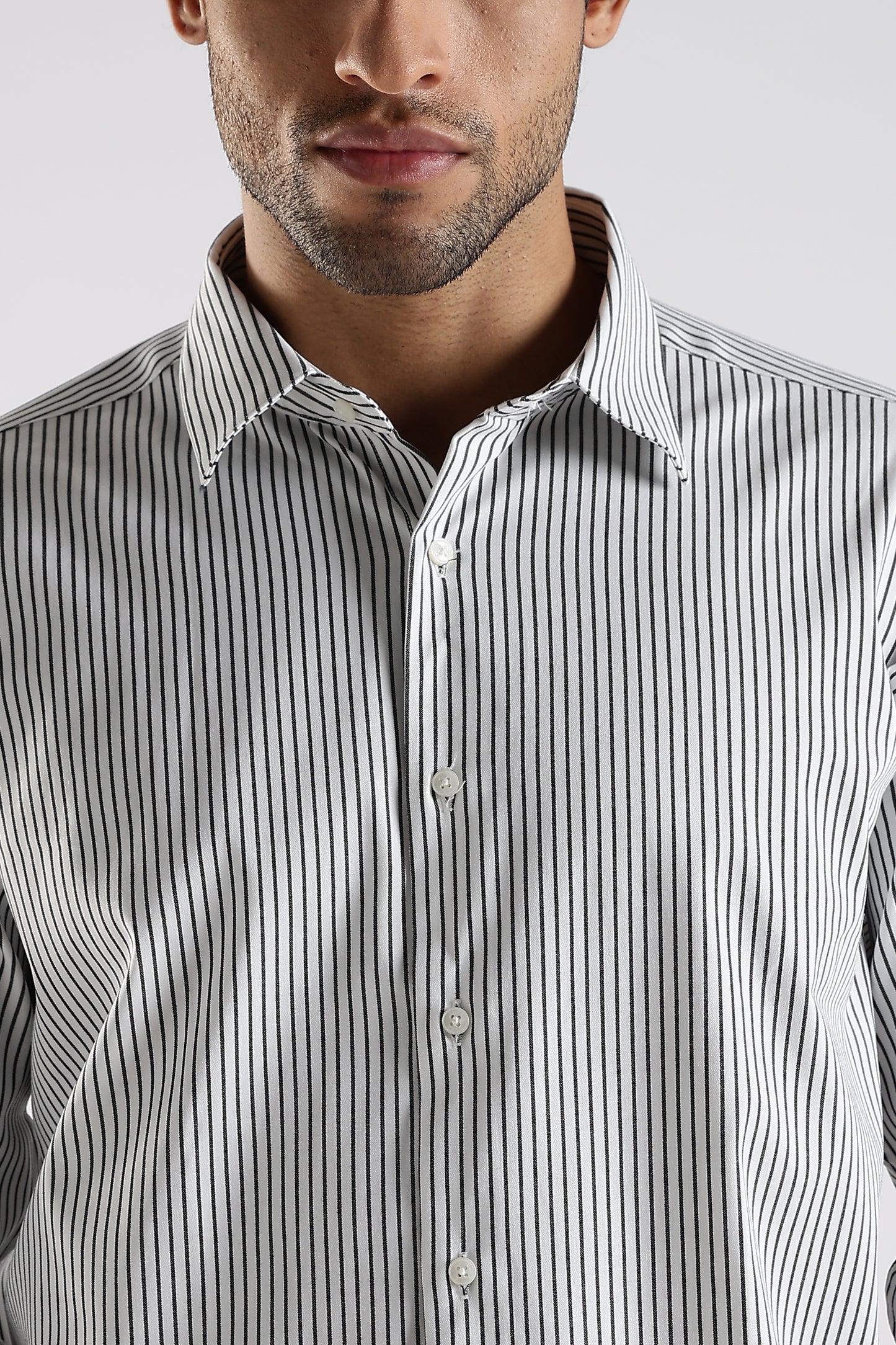 Regular Fit White Stripe Shirt
