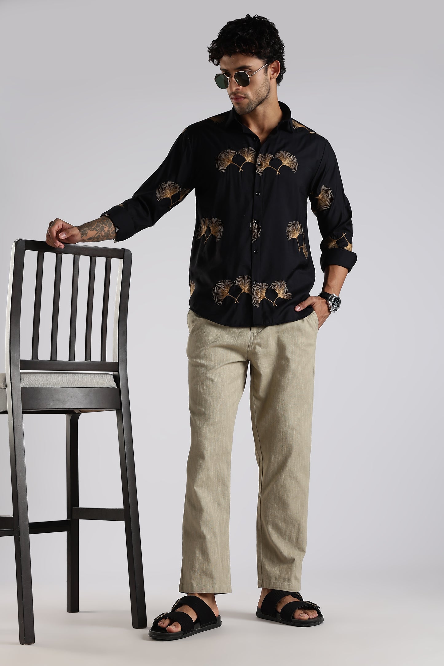 Regular Fit Linen Blend Light Beige Trouser