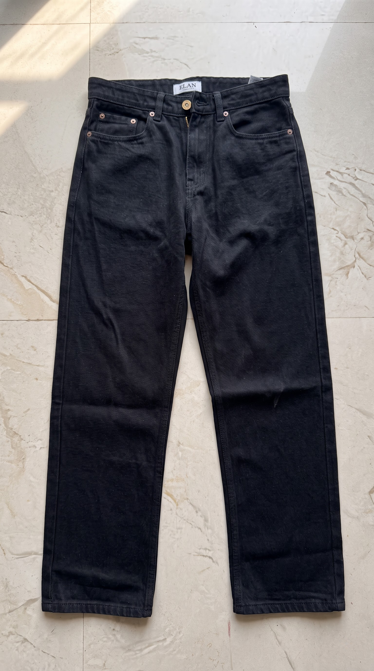 Jet Black Straight Fit Jeans