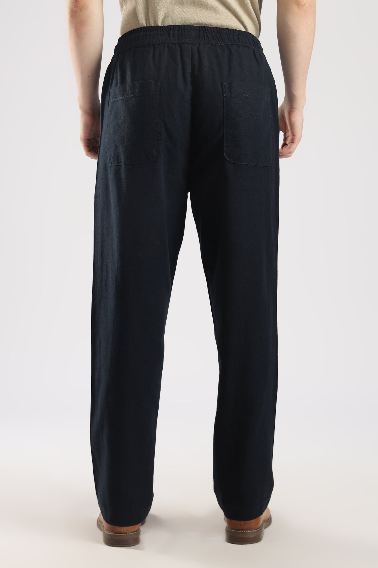 Linen Loose Fit Pant Navy Blue