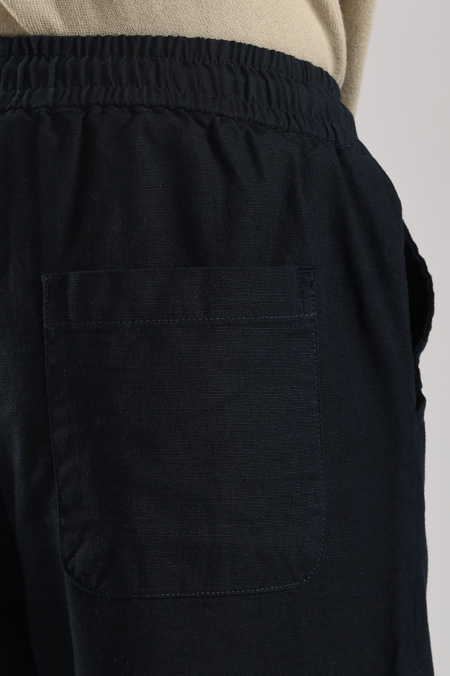 Linen Loose Fit Pant Navy Blue