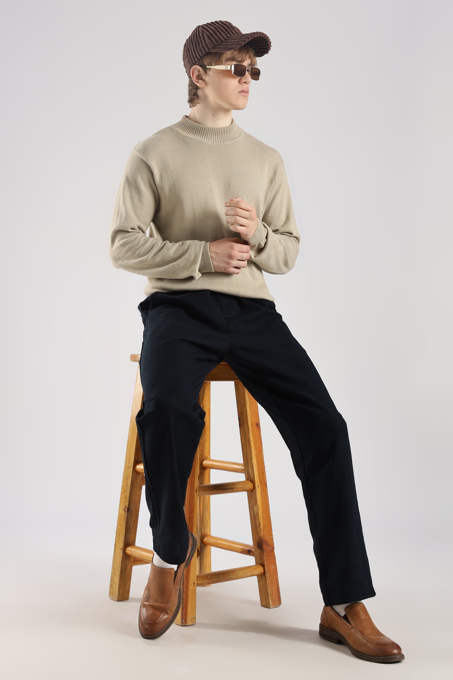 Linen Loose Fit Pant Navy Blue