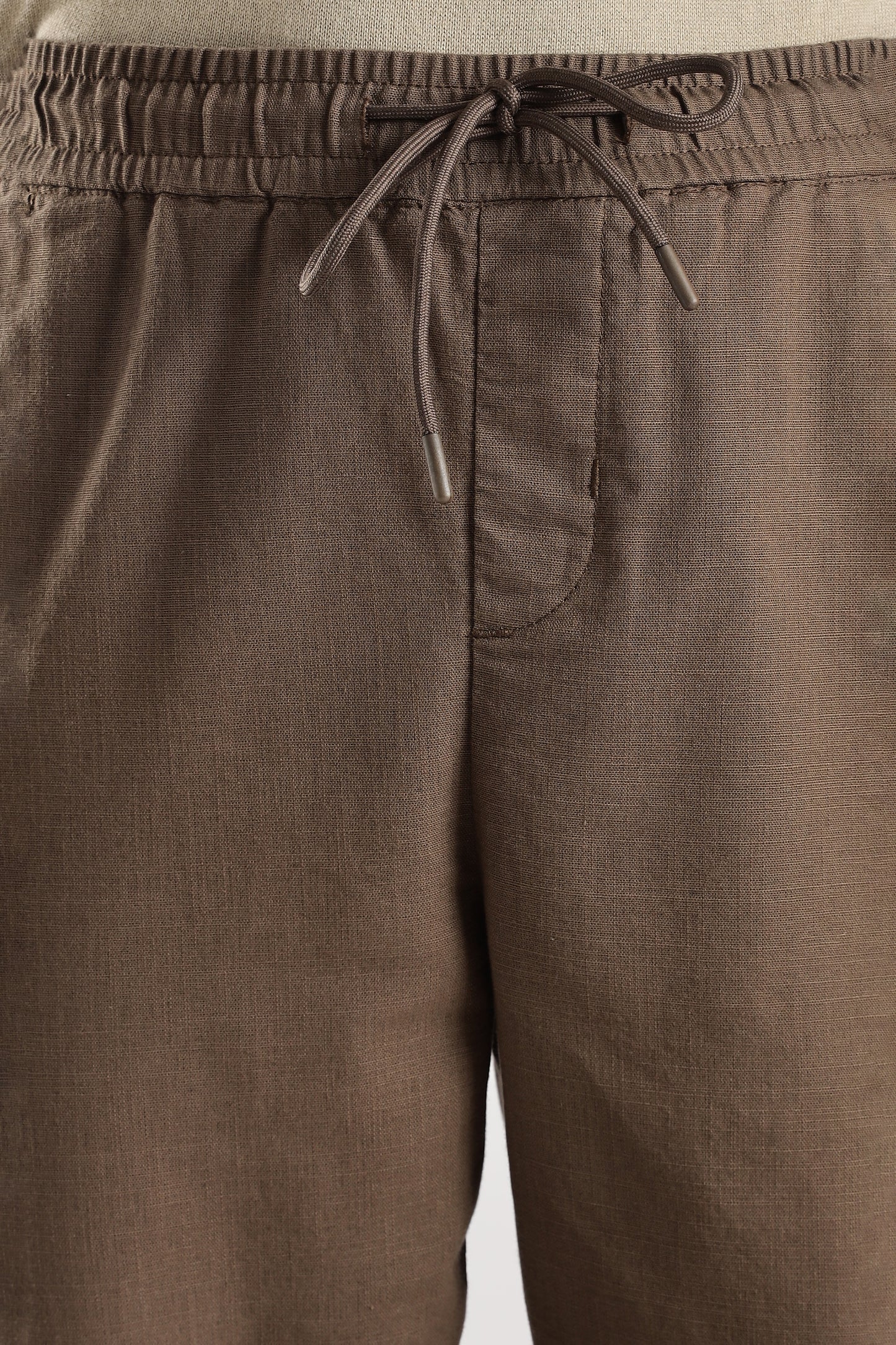 Linen Loose Fit Pant Camel Brown