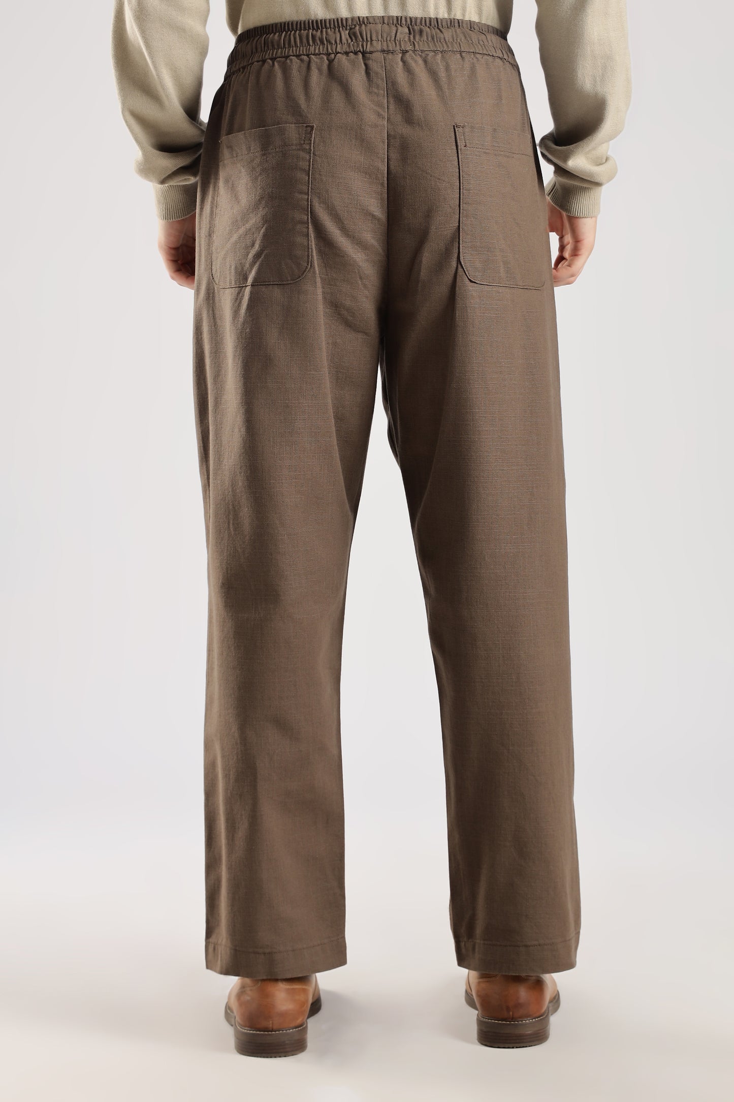 Linen Loose Fit Pant Camel Brown