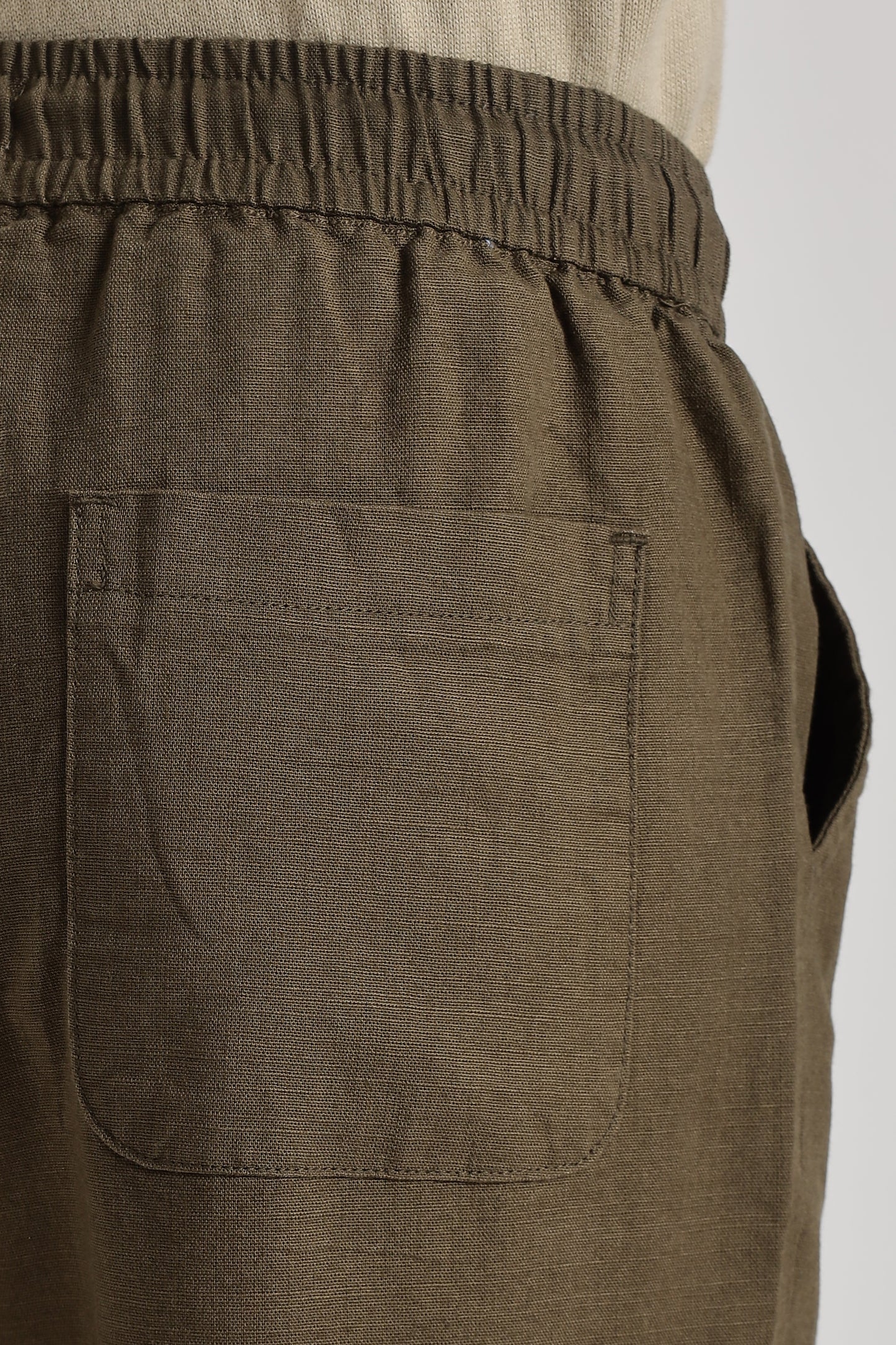 Linen Loose Fit Pant Coffee Brown