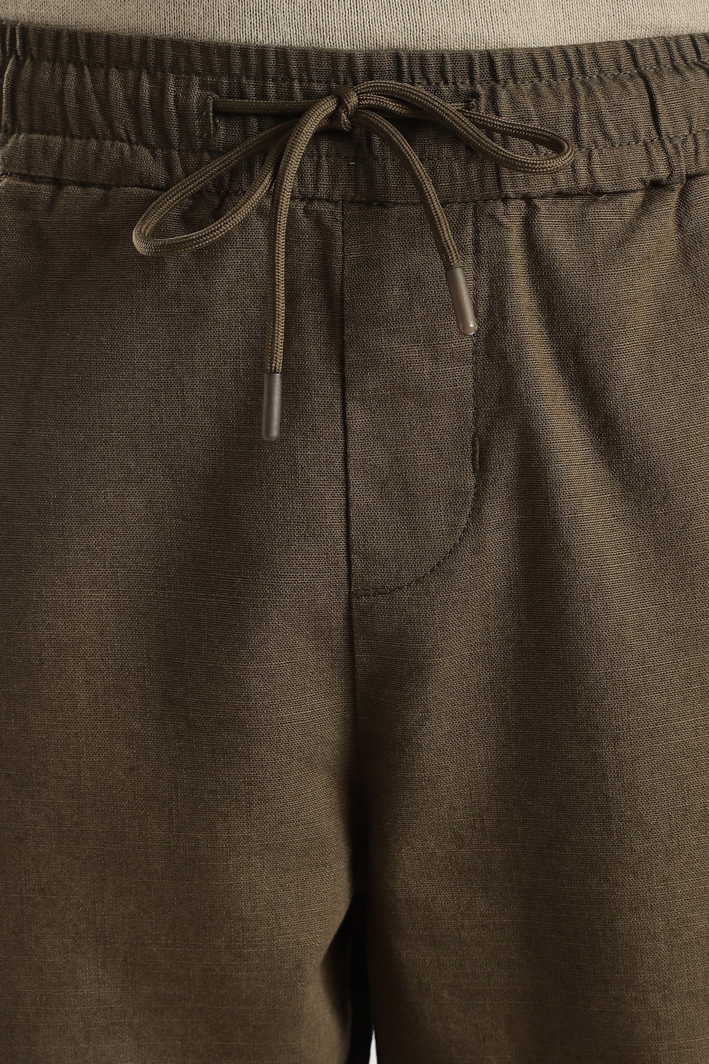 Linen Loose Fit Pant Coffee Brown