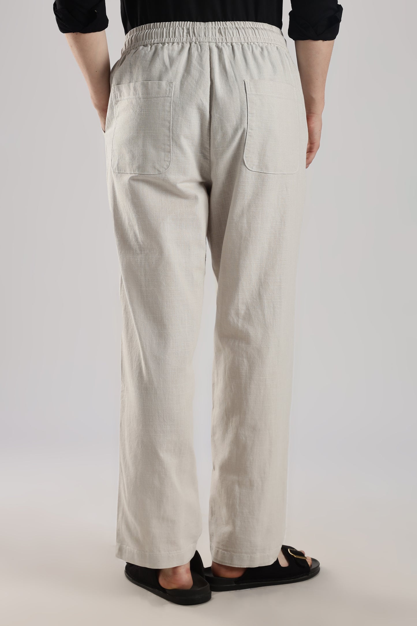 Linen Loose Fit Pant Light Grey