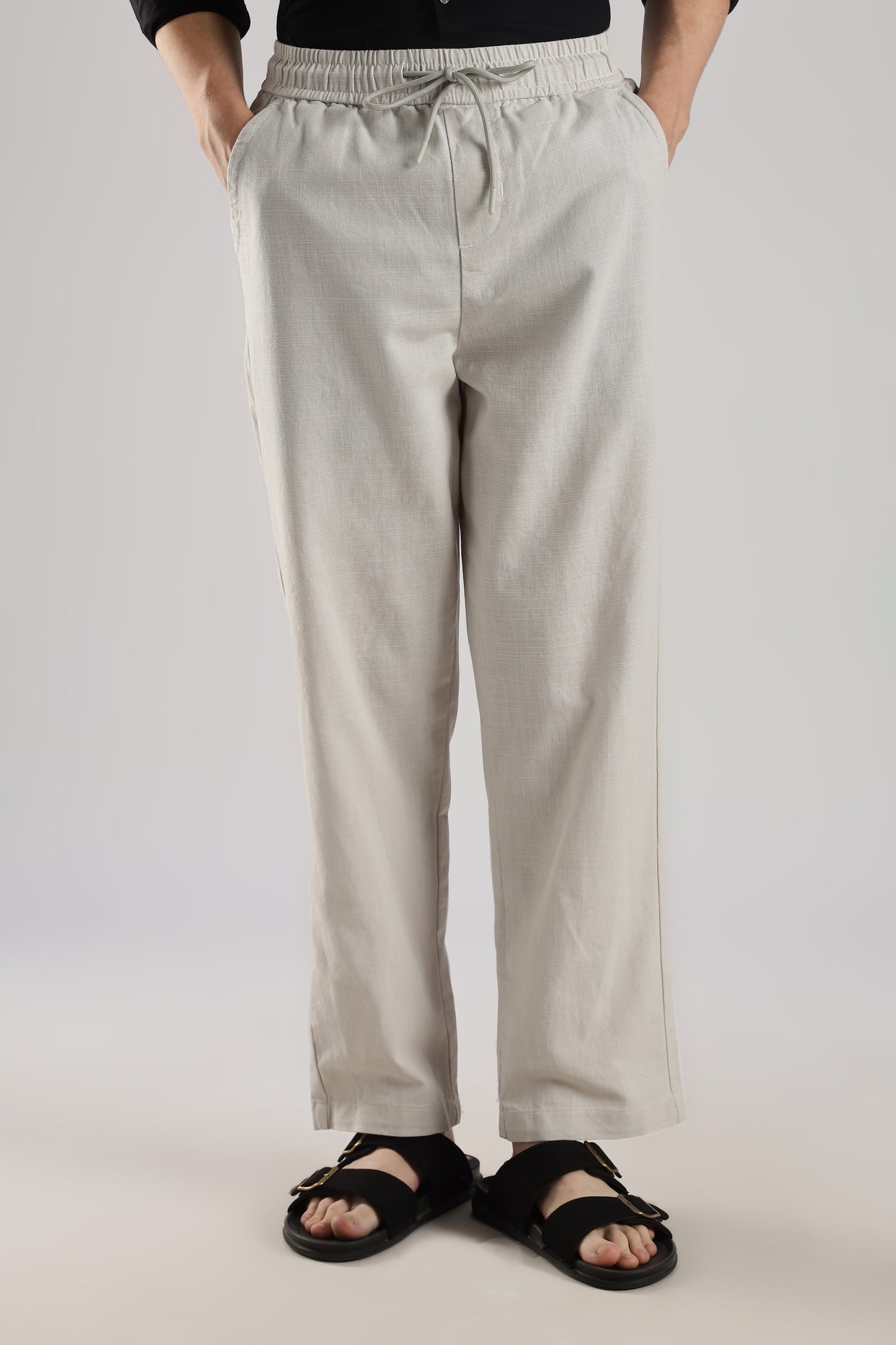Linen Loose Fit Pant Light Grey