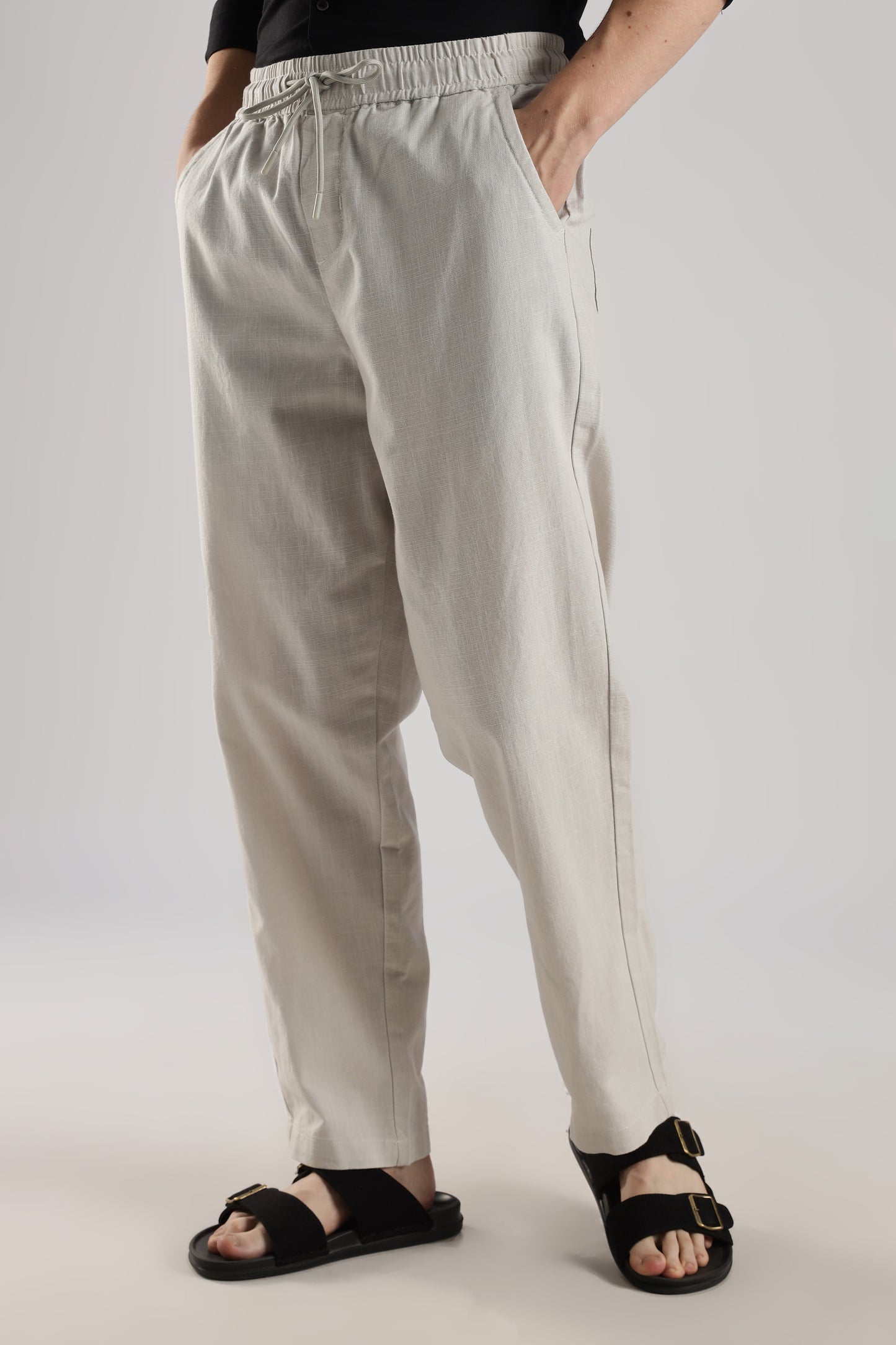 Linen Loose Fit Pant Light Grey