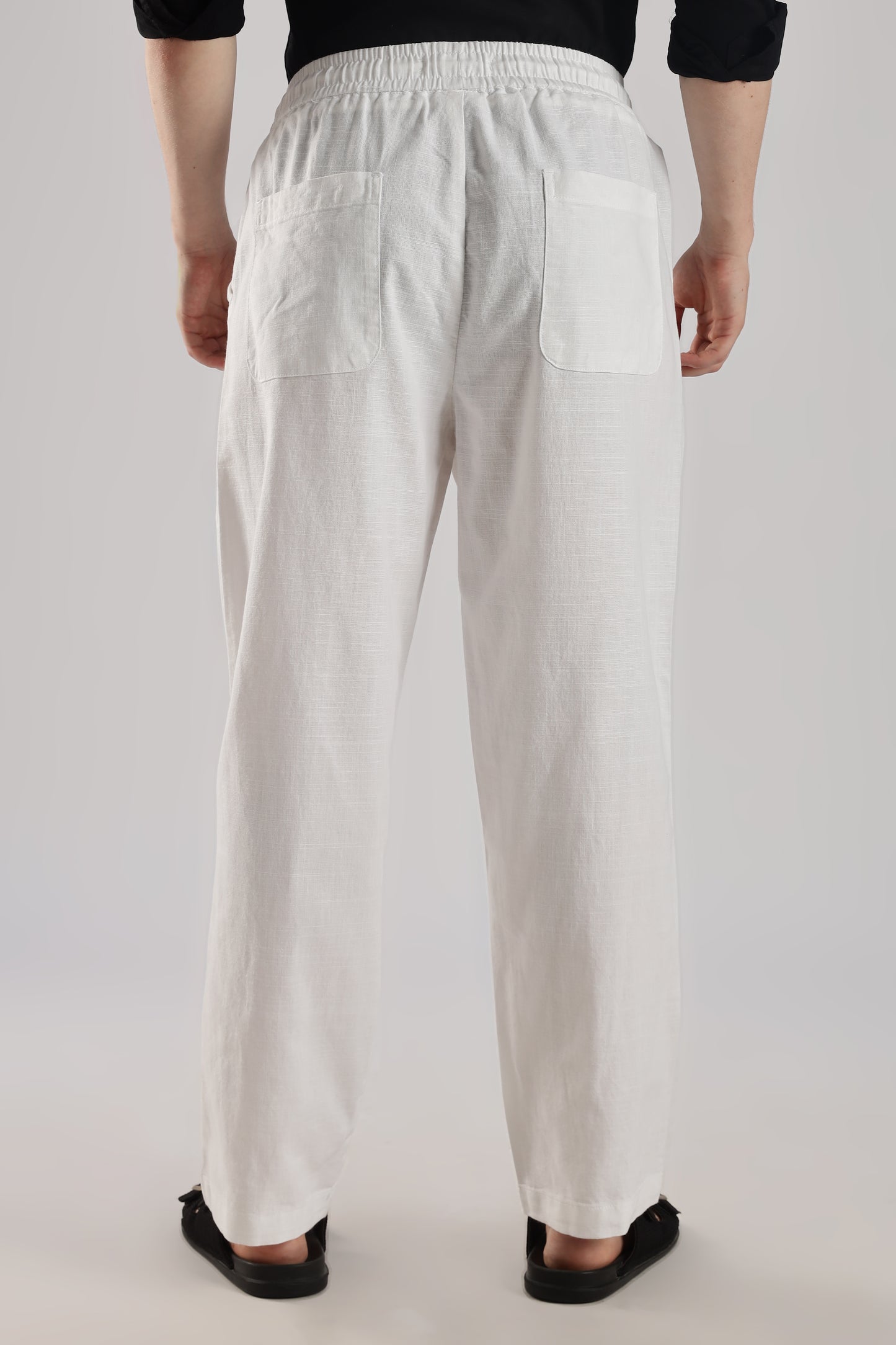 Linen Loose Fit Pant White